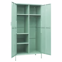 VidaXL 336248 bedroom wardrobe/closet 4 shelves 2 door(s) Green - Additional view 6