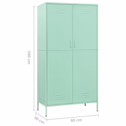 VidaXL 336248 bedroom wardrobe/closet 4 shelves 2 door(s) Green - Additional view 9