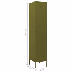 vidaXL Locker Cabinet Olive Green Steel Storage Office Home Cabinet Organiser - Additional view 8