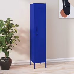 vidaXL Locker Cabinet Navy Blue Steel Storage Office Home Cabinet Organiser