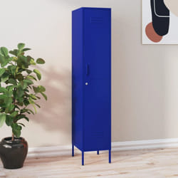 vidaXL Locker Cabinet Navy Blue Steel Storage Office Home Cabinet Organiser