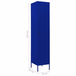 vidaXL Locker Cabinet Navy Blue Steel Storage Office Home Cabinet Organiser - Additional view 8