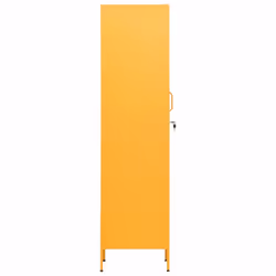 vidaXL Locker Cabinet Mustard Yellow Steel Storage Office Home Cabinet Organiser