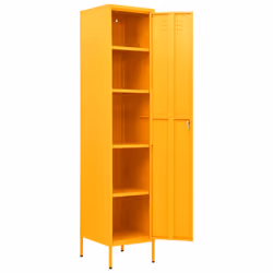 vidaXL Locker Cabinet Mustard Yellow Steel Storage Office Home Cabinet Organiser - Additional view 5