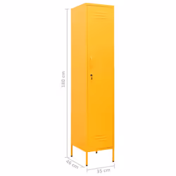 vidaXL Locker Cabinet Mustard Yellow Steel Storage Office Home Cabinet Organiser - Additional view 8