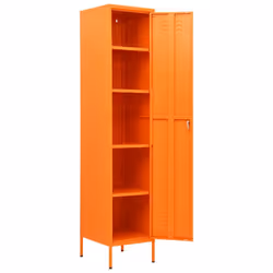 vidaXL Locker Cabinet Orange Steel Storage Office Furniture Cabinet Organiser - Additional view 5