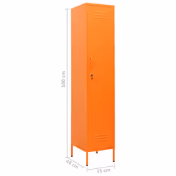 vidaXL Locker Cabinet Orange Steel Storage Office Furniture Cabinet Organiser - Additional view 8