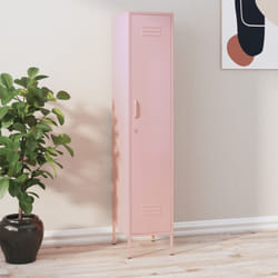 vidaXL Locker Cabinet Pink Steel Storage Office Furniture Cabinet Organiser