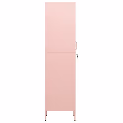 vidaXL Locker Cabinet Pink Steel Storage Office Furniture Cabinet Organiser