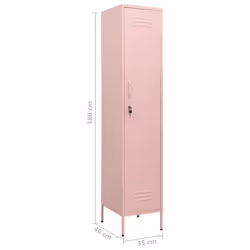 vidaXL Locker Cabinet Pink Steel Storage Office Furniture Cabinet Organiser - Additional view 8