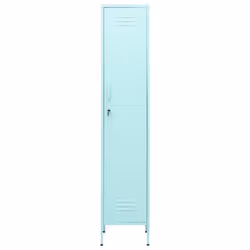 vidaXL Locker Cabinet Mint Steel Storage Office Furniture Cabinet Organiser