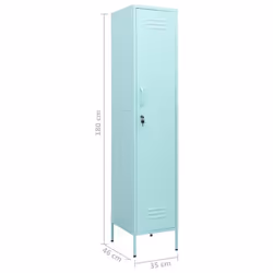 vidaXL Locker Cabinet Mint Steel Storage Office Furniture Cabinet Organiser - Additional view 8