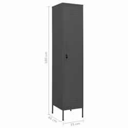vidaXL Locker Cabinet Anthracite Steel Storage Office Home Cabinet Organiser - Additional view 8
