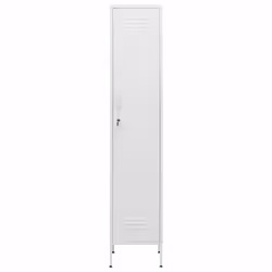vidaXL Locker Cabinet White Steel Storage Office Furniture Cabinet Organiser