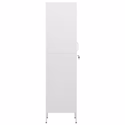 vidaXL Locker Cabinet White Steel Storage Office Furniture Cabinet Organiser