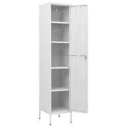 vidaXL Locker Cabinet White Steel Storage Office Furniture Cabinet Organiser - Additional view 5