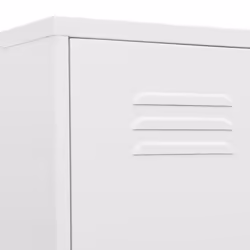 vidaXL Locker Cabinet White Steel Storage Office Furniture Cabinet Organiser - Additional view 6