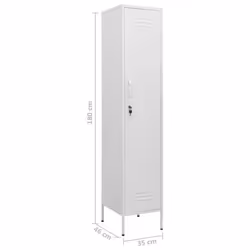 vidaXL Locker Cabinet White Steel Storage Office Furniture Cabinet Organiser - Additional view 8