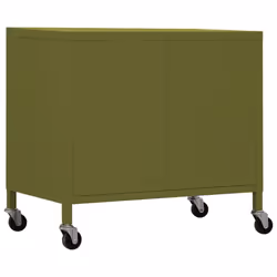 vidaXL Storage Cabinet Olive Green Steel Sideboard Cupboard Display Cabinet - Additional view 4