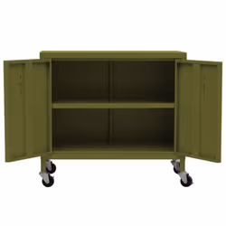 vidaXL Storage Cabinet Olive Green Steel Sideboard Cupboard Display Cabinet - Additional view 5