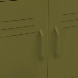 vidaXL Storage Cabinet Olive Green Steel Sideboard Cupboard Display Cabinet - Additional view 6