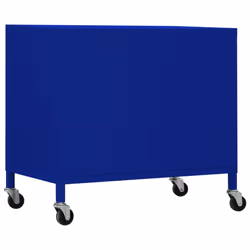 vidaXL Storage Cabinet Navy Blue Steel Sideboard Cupboard Display Cabinet - Additional view 4