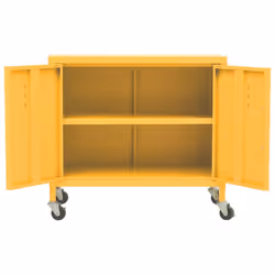 vidaXL Storage Cabinet Mustard Yellow Steel Sideboard Cupboard Display Cabinet - Additional view 5