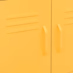 vidaXL Storage Cabinet Mustard Yellow Steel Sideboard Cupboard Display Cabinet - Additional view 6