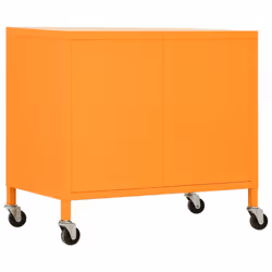 vidaXL Storage Cabinet Orange Steel Home Sideboard Cupboard Display Cabinet