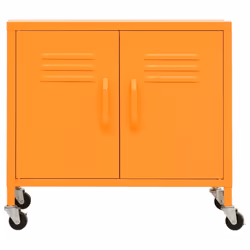 vidaXL Storage Cabinet Orange Steel Home Sideboard Cupboard Display Cabinet - Additional view 5