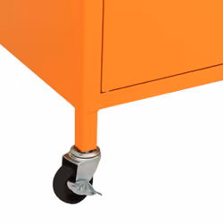 vidaXL Storage Cabinet Orange Steel Home Sideboard Cupboard Display Cabinet - Additional view 7
