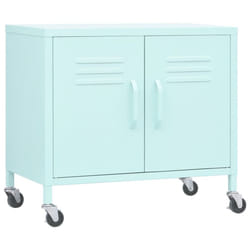vidaXL Storage Cabinet Mint Steel Home Sideboard Cupboard Display Cabinet