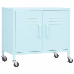 vidaXL Storage Cabinet Mint Steel Home Sideboard Cupboard Display Cabinet