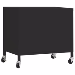vidaXL Storage Cabinet Black Steel Home Sideboard Cupboard Display Cabinet - Additional view 4