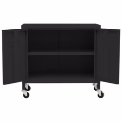 vidaXL Storage Cabinet Black Steel Home Sideboard Cupboard Display Cabinet - Additional view 5