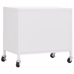 vidaXL Storage Cabinet White Steel Home Sideboard Cupboard Display Cabinet - Additional view 5