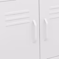 vidaXL Storage Cabinet White Steel Home Sideboard Cupboard Display Cabinet - Additional view 7