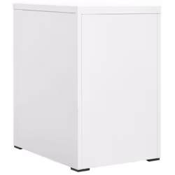 vidaXL Filing Cabinet White Steel Office Storage File Drawer Document Cabinet