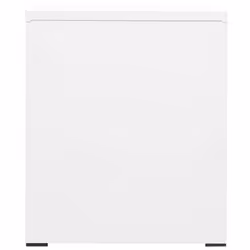 vidaXL Filing Cabinet White Steel Office Storage File Drawer Document Cabinet