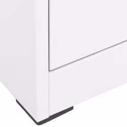 vidaXL Filing Cabinet White Steel Office Storage File Drawer Document Cabinet - Additional view 4