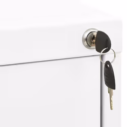 vidaXL Filing Cabinet White Steel Office Storage File Drawer Document Cabinet - Additional view 5