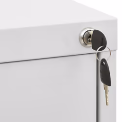 vidaXL Filing Cabinet Light Grey Steel Office Storage File Document Cabinet - Additional view 7