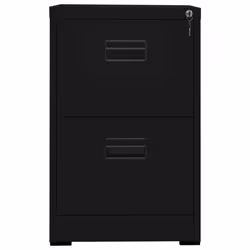 vidaXL Filing Cabinet Black Steel Office Storage File Drawer Document Cabinet