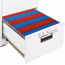 vidaXL Filing Cabinet White Steel Office Storage File Drawer Document Cabinet - Additional view 10
