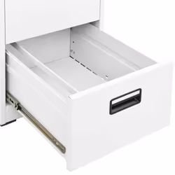 vidaXL Filing Cabinet White Steel Office Storage File Drawer Document Cabinet - Additional view 8