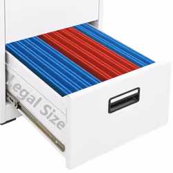 vidaXL Filing Cabinet White Steel Office Storage File Drawer Document Cabinet - Additional view 9