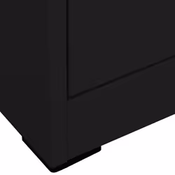 vidaXL Filing Cabinet Black Steel Office Storage File Drawer Document Cabinet