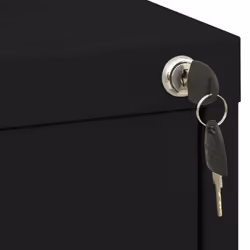 vidaXL Filing Cabinet Black Steel Office Storage File Drawer Document Cabinet - Additional view 6