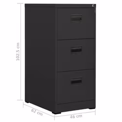 vidaXL Filing Cabinet Anthracite Steel Office Storage File Document Cabinet - Additional view 6