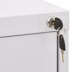 vidaXL Filing Cabinet Light Grey Steel Office Storage Document File Cabinet - Additional view 9